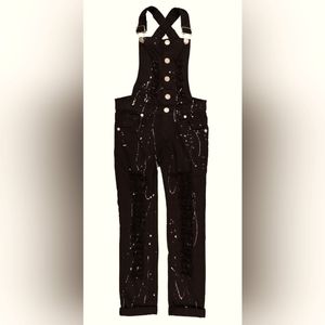 Girls paint splatter overall